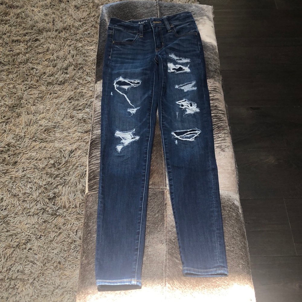 Blue American eagle jeans double zero